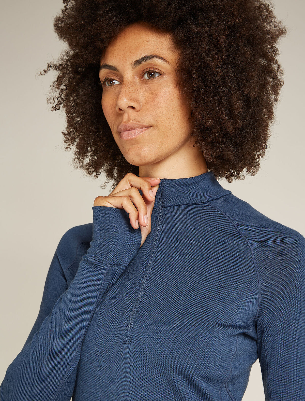 Robe à manches longues et demi-glissière 260 Granary en mérinos Women's  - 6