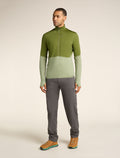 Men's Merino Blend 200 Realfleece™ Descender Long Sleeve Half Zip Top Sphagnum/lichen - 4