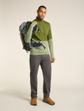Men's Merino Blend 200 Realfleece™ Descender Long Sleeve Half Zip Top Sphagnum/lichen - 5