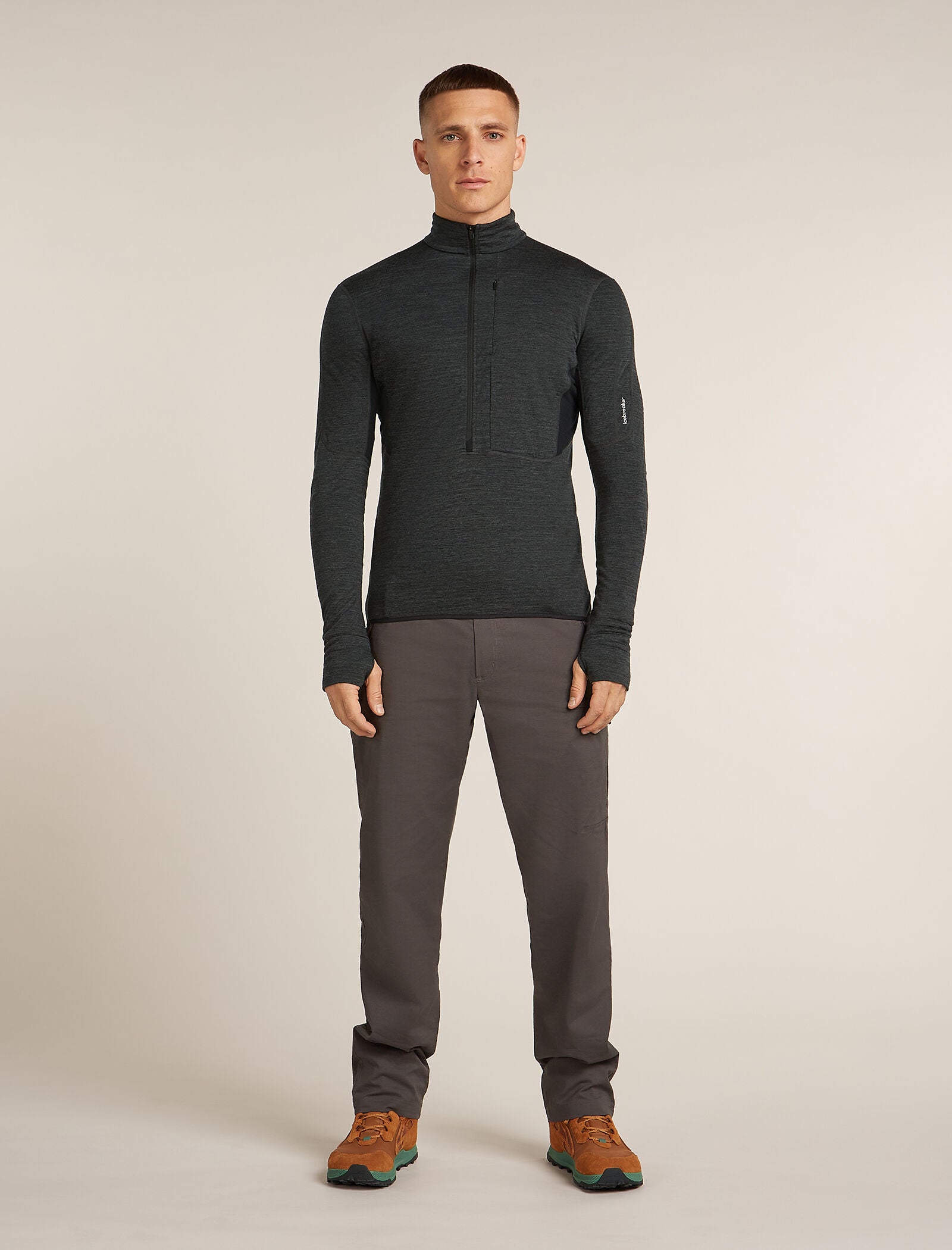 Men's Merino Blend 200 Realfleece™ Descender Long Sleeve Half Zip