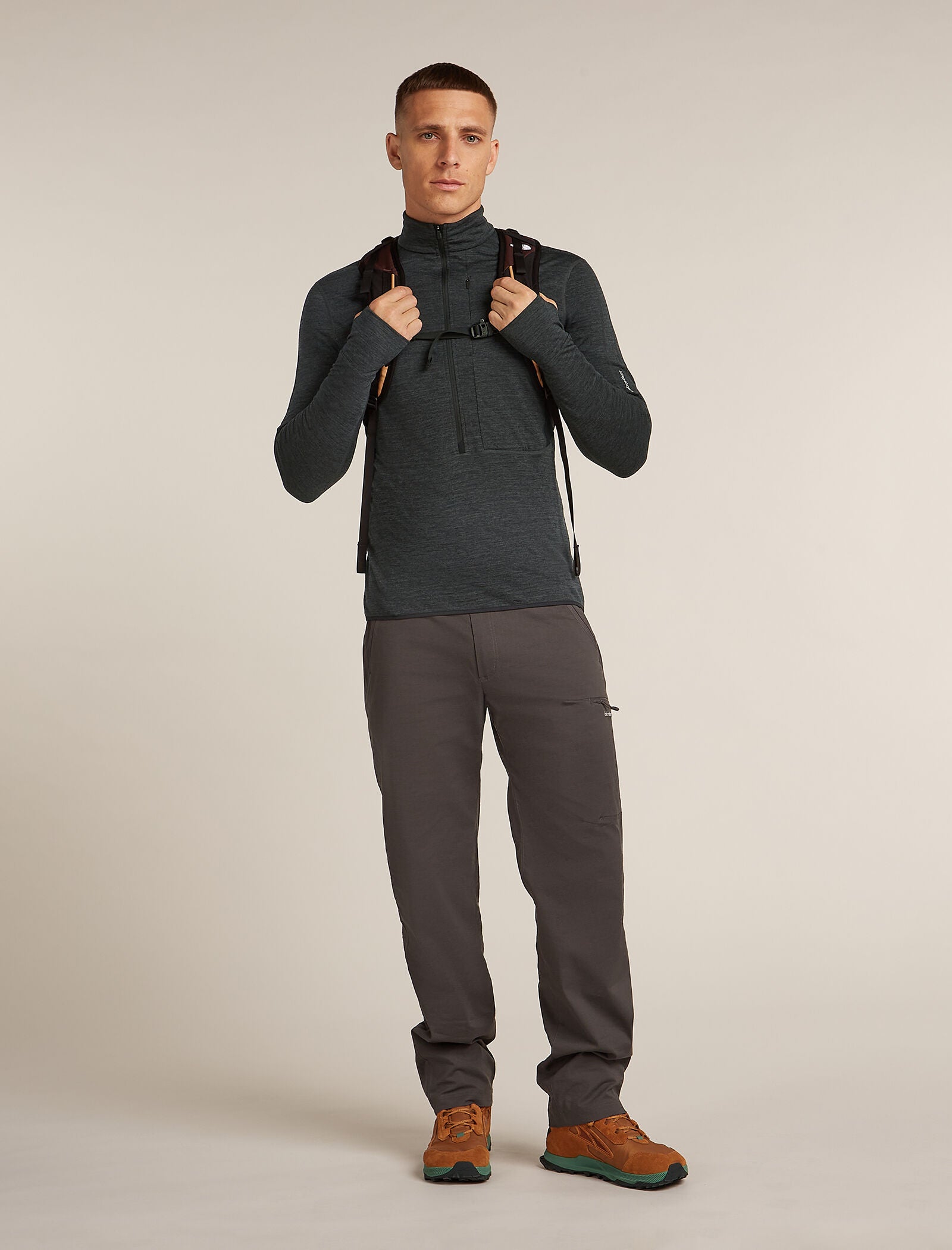 Men's Merino Blend 200 Realfleece™ Descender Long Sleeve Half Zip