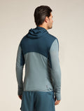 Men's Merino Blend 200 Realfleece™ Descender Long Sleeve Zip Hoodie Abyss/blue ash - 3