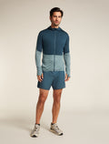 Men's Merino Blend 200 Realfleece™ Descender Long Sleeve Zip Hoodie Abyss/blue ash - 4
