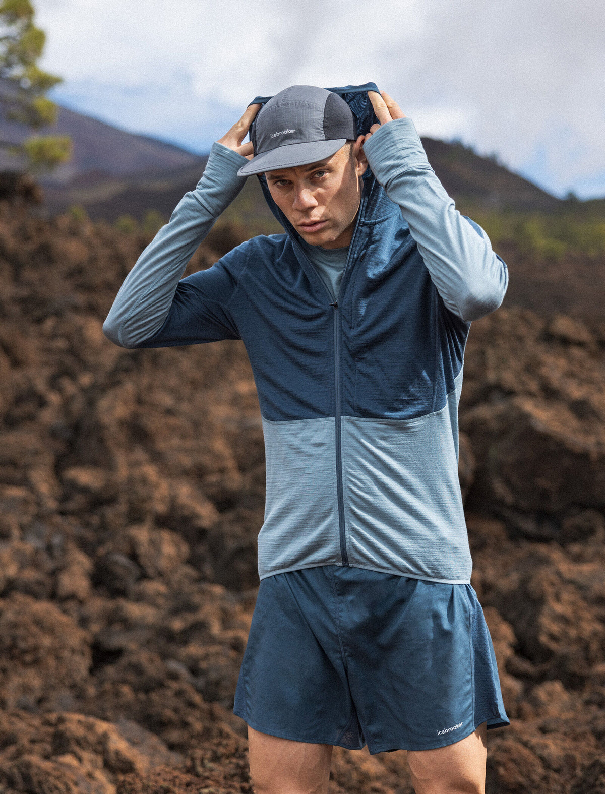 Men's Merino Blend 200 Realfleece™ Descender Long Sleeve Zip Hoodie Abyss/blue ash - 5