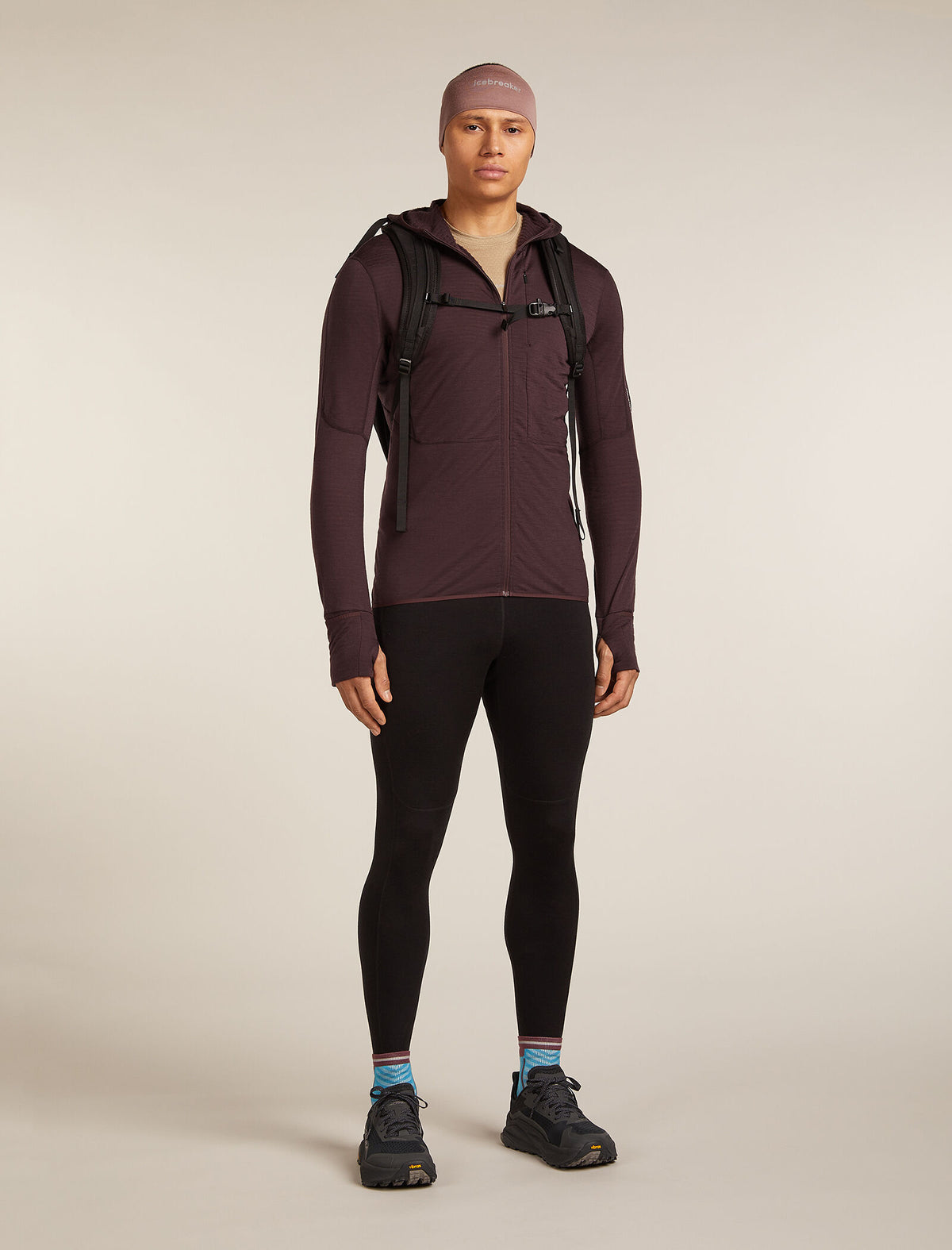 Men's Merino Blend 200 Realfleece™ Descender Long Sleeve Zip Hoodie Java - 4