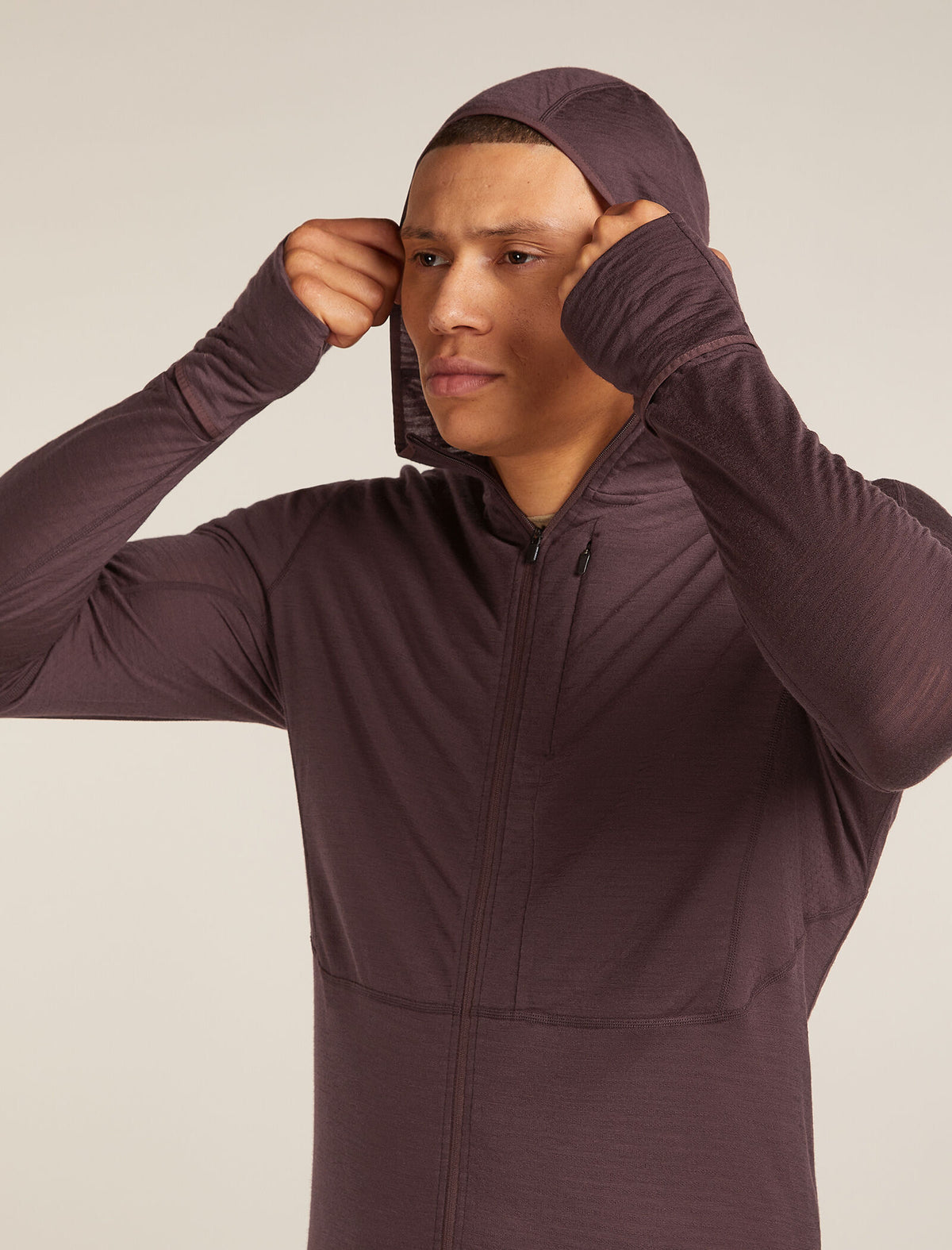 Men's Merino Blend 200 Realfleece™ Descender Long Sleeve Zip Hoodie Java - 8