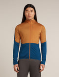 Men's Merino Blend 200 Realfleece™ Descender Long Sleeve Zip Hoodie Trail/Atlantis - 1