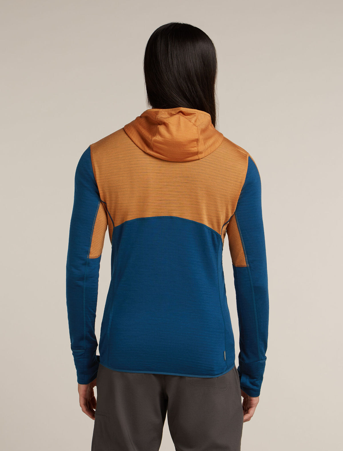 Men's Merino Blend 200 Realfleece™ Descender Long Sleeve Zip Hoodie Trail/Atlantis - 2