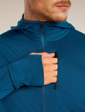 Men's Merino Blend 200 RealFleece™ Descender Long Sleeve Zip Hoodie Atlantis/Arctic - 12