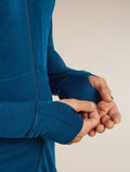 Men's Merino Blend 200 RealFleece™ Descender Long Sleeve Zip Hoodie Atlantis/Arctic - 9