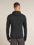 Men's Merino Blend 200 Realfleece™ Descender Long Sleeve Zip Hoodie Jet Heather/Black - 2