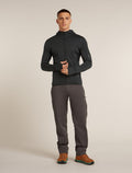 Men's Merino Blend 200 Realfleece™ Descender Long Sleeve Zip Hoodie Jet Heather/Black - 3