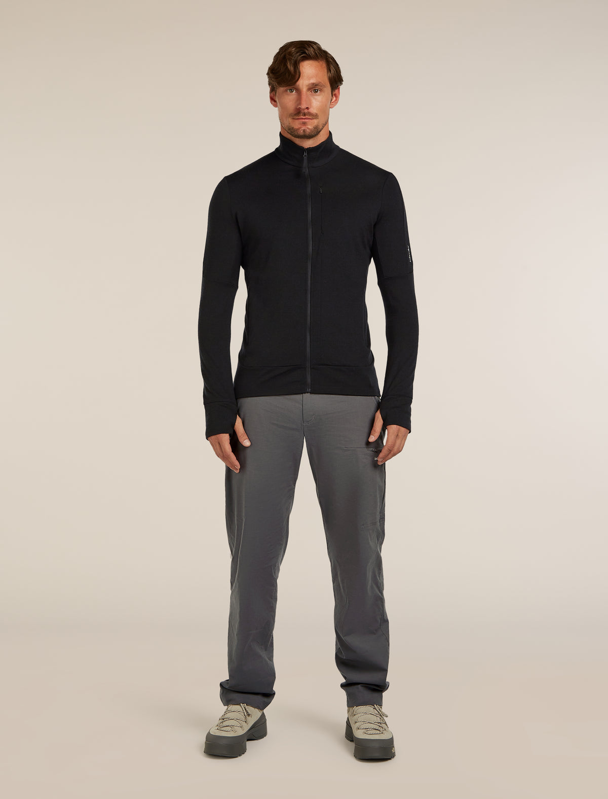 Men's Merino 260 Quantum Long Sleeve Zip Jacket Black - 3