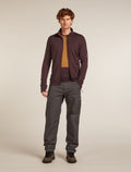 Men's Merino 260 Quantum Long Sleeve Zip Jacket Java - 3