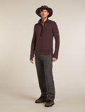 Men's Merino 260 Quantum Long Sleeve Zip Jacket Java - 4