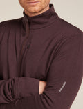 Men's Merino 260 Quantum Long Sleeve Zip Jacket Java - 5