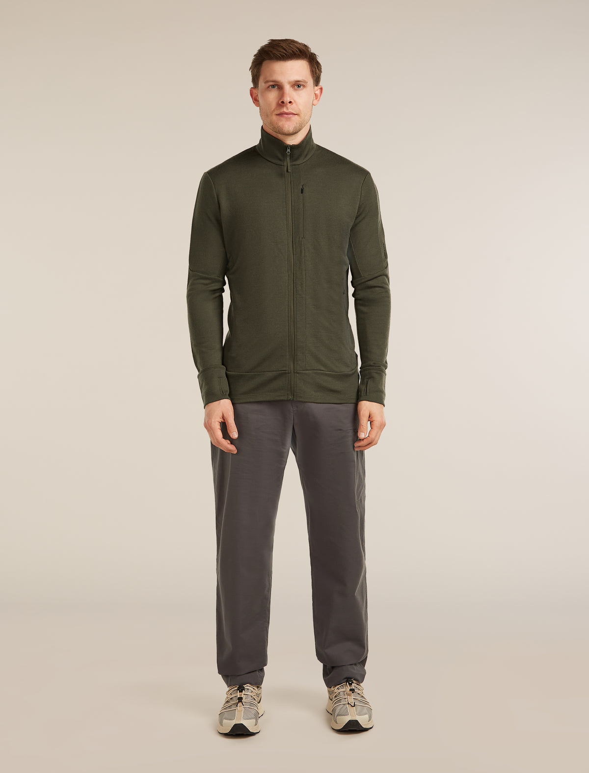 Men's Merino 260 Quantum Long Sleeve Zip Dark Loden - 3