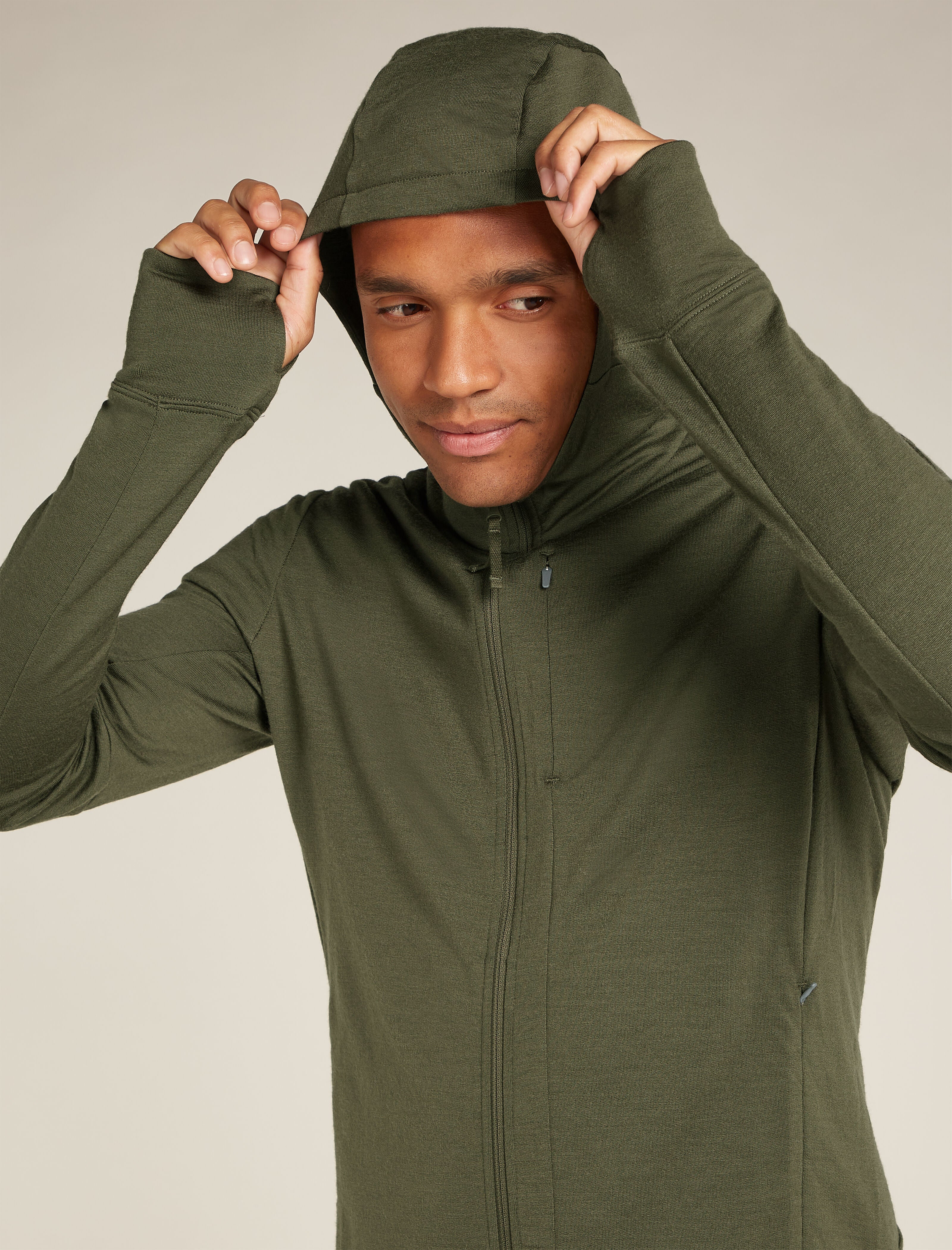 Men's Merino 260 Quantum Long Sleeve Zip Hoodie| icebreaker Loden