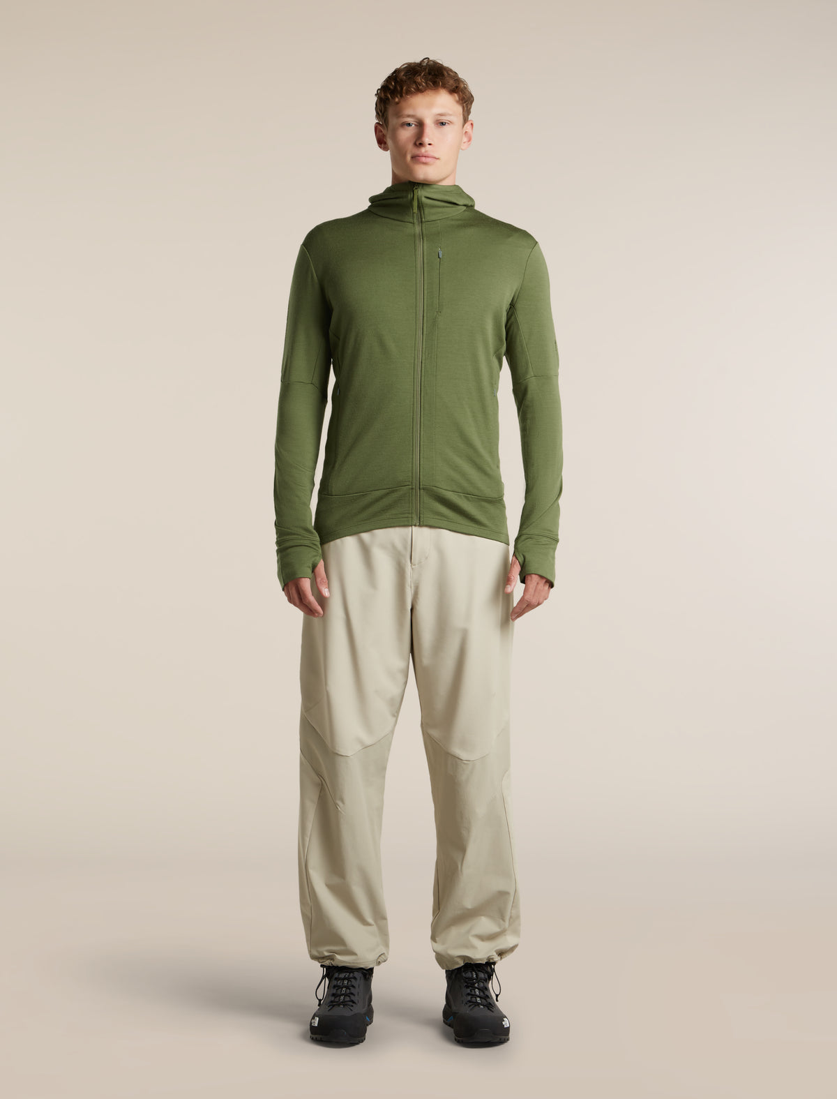 Men's Merino 260 Quantum Long Sleeve Zip Hoodie Sphagnum - 3