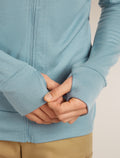Men's Merino 260 Quantum Long Sleeve Zip Hoodie Flint Blue - 8