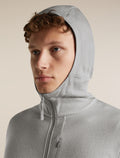 Men's Merino 260 Quantum Long Sleeve Zip Hoodie Proto Grey - 8