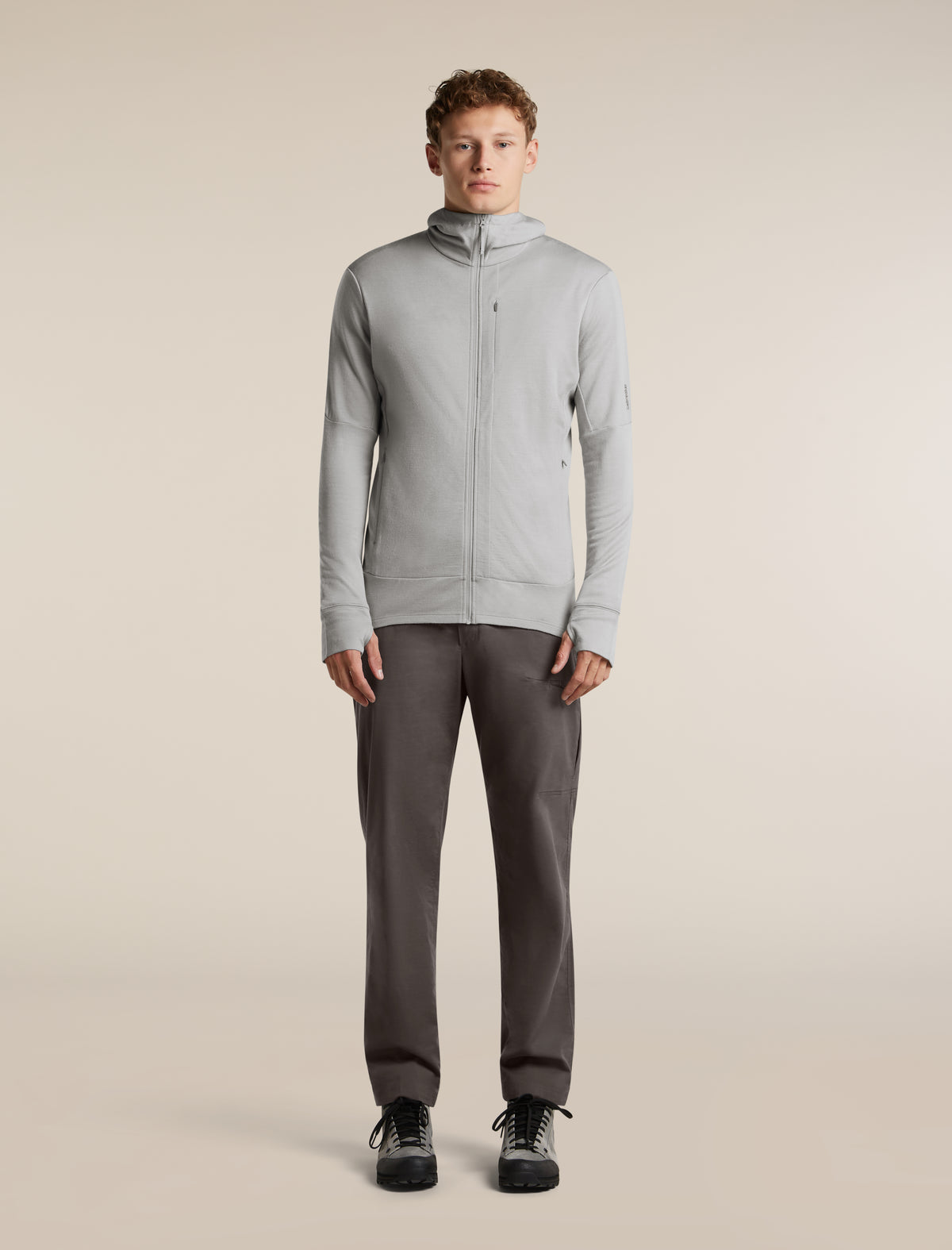 Men's Merino 260 Quantum Long Sleeve Zip Hoodie Proto Grey - 3