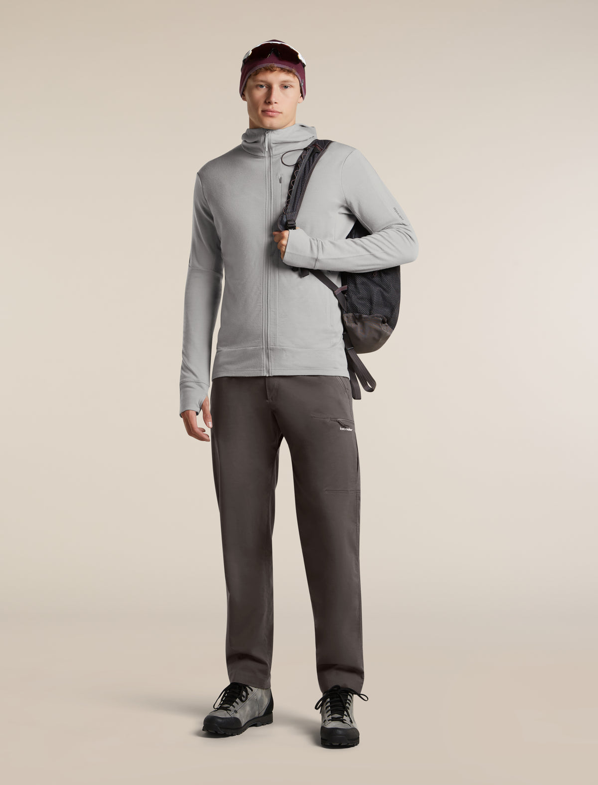 Men's Merino 260 Quantum Long Sleeve Zip Hoodie Proto Grey - 4