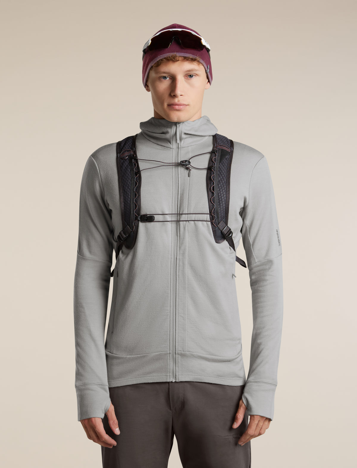 Men's Merino 260 Quantum Long Sleeve Zip Hoodie Proto Grey - 5