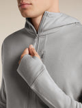 Men's Merino 260 Quantum Long Sleeve Zip Hoodie Proto Grey - 6