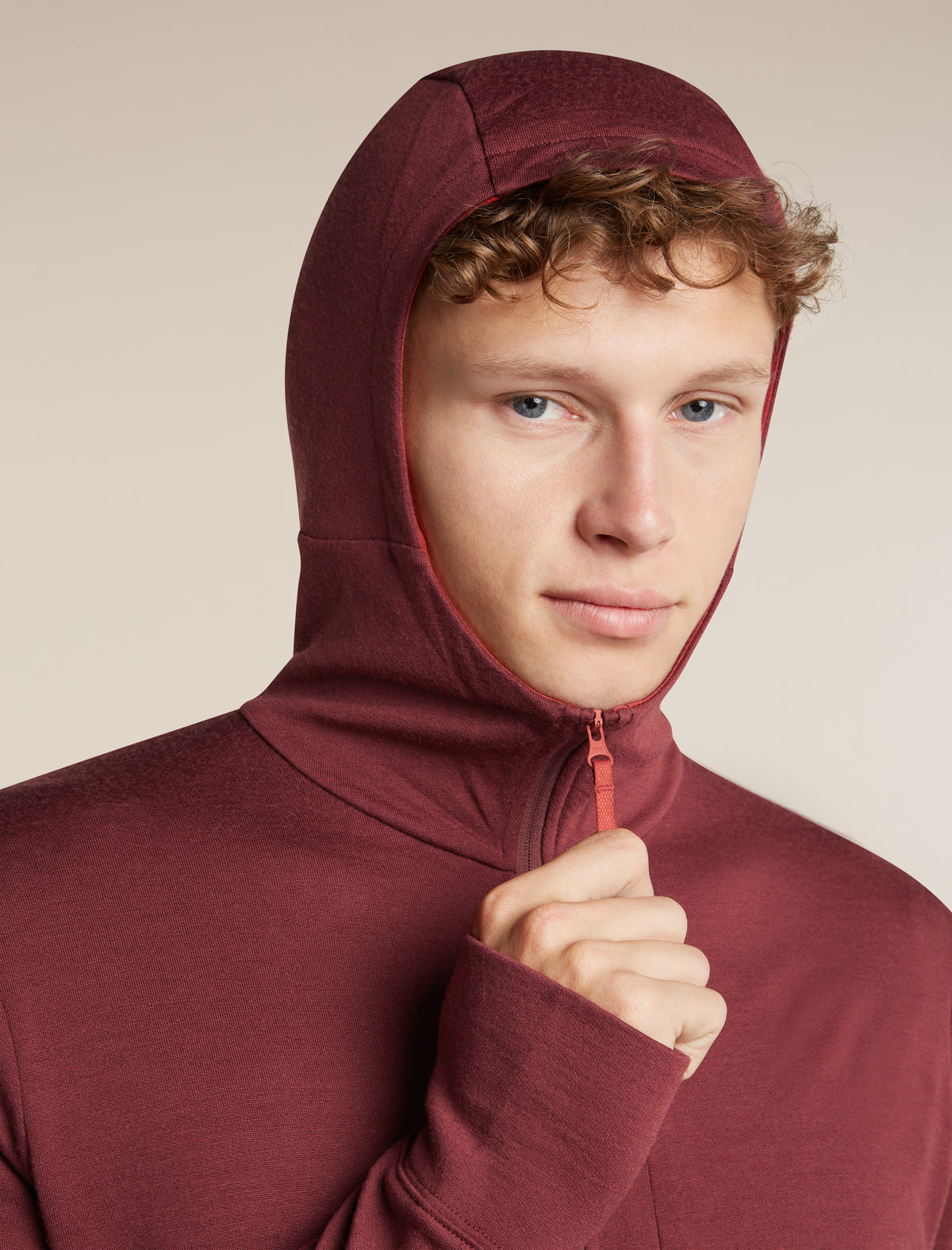 Men's Merino 260 Quantum Long Sleeve Zip Hoodie Port/Agate - 8