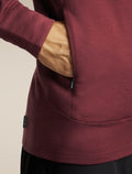 Men's Merino 260 Quantum Long Sleeve Zip Hoodie Port/Agate - 10