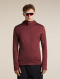 Men's Merino 260 Quantum Long Sleeve Zip Hoodie Port/Agate - 5