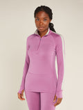 Women's Merino Blend 125 ZoneKnit™ Long Sleeve Half Zip Thermal Top Deco - 1