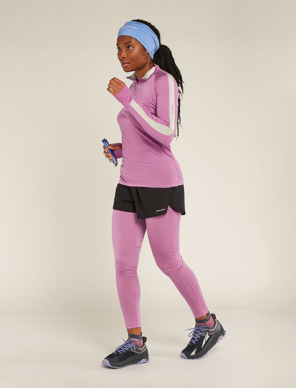 Women's Merino Blend 125 ZoneKnit™ Long Sleeve Half Zip Thermal Top Deco - 4