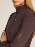 Women's Merino 260 Quantum Long Sleeve Zip Jacket Java - 5