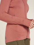 Women's Merino 260 Quantum Long Sleeve Zip Hoodie Cedar Wood - 5