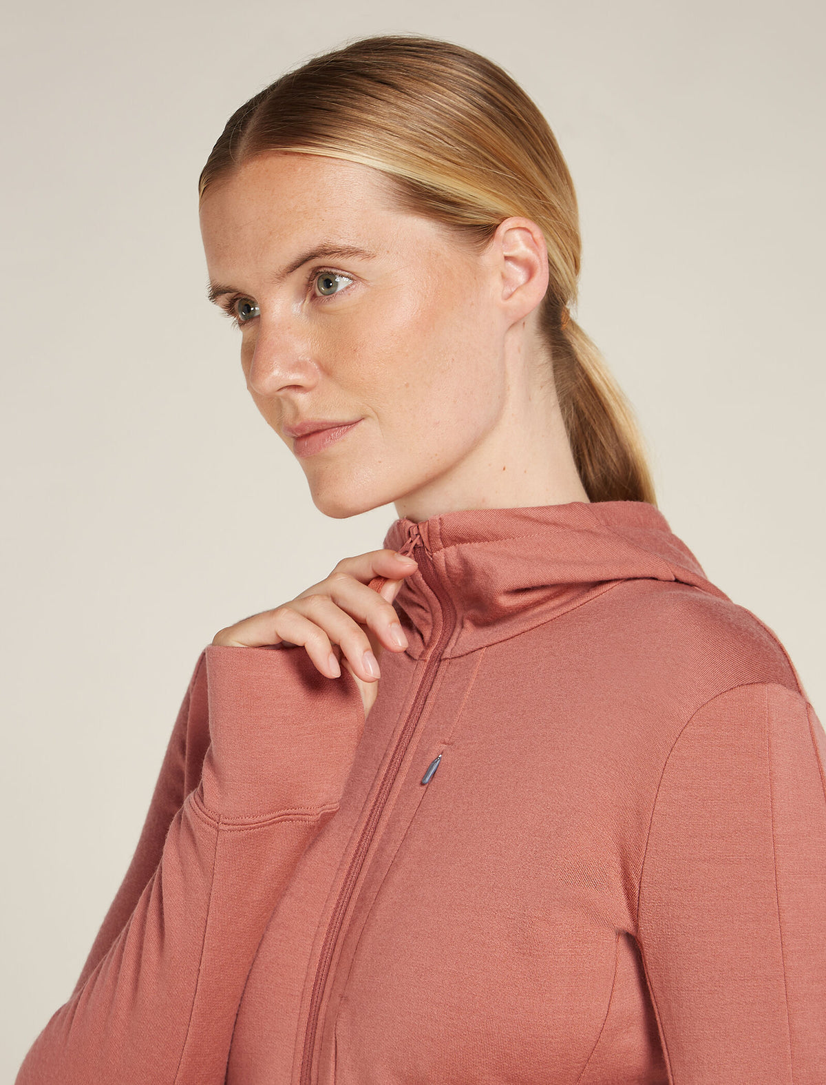 Women's Merino 260 Quantum Long Sleeve Zip Hoodie Cedar Wood - 8