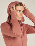 Women's Merino 260 Quantum Long Sleeve Zip Hoodie Cedar Wood - 9