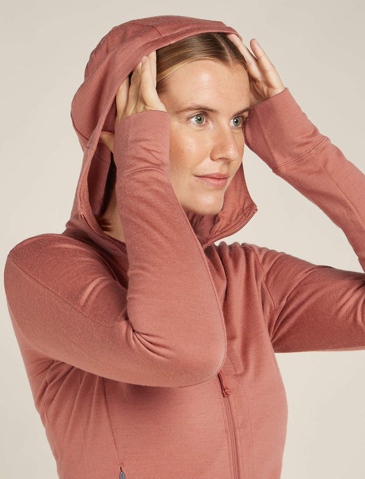 Women's Merino 260 Quantum Long Sleeve Zip Hoodie Cedar Wood - 9
