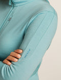 Women's Merino 260 Quantum Long Sleeve Zip Hoodie Hydro - 5