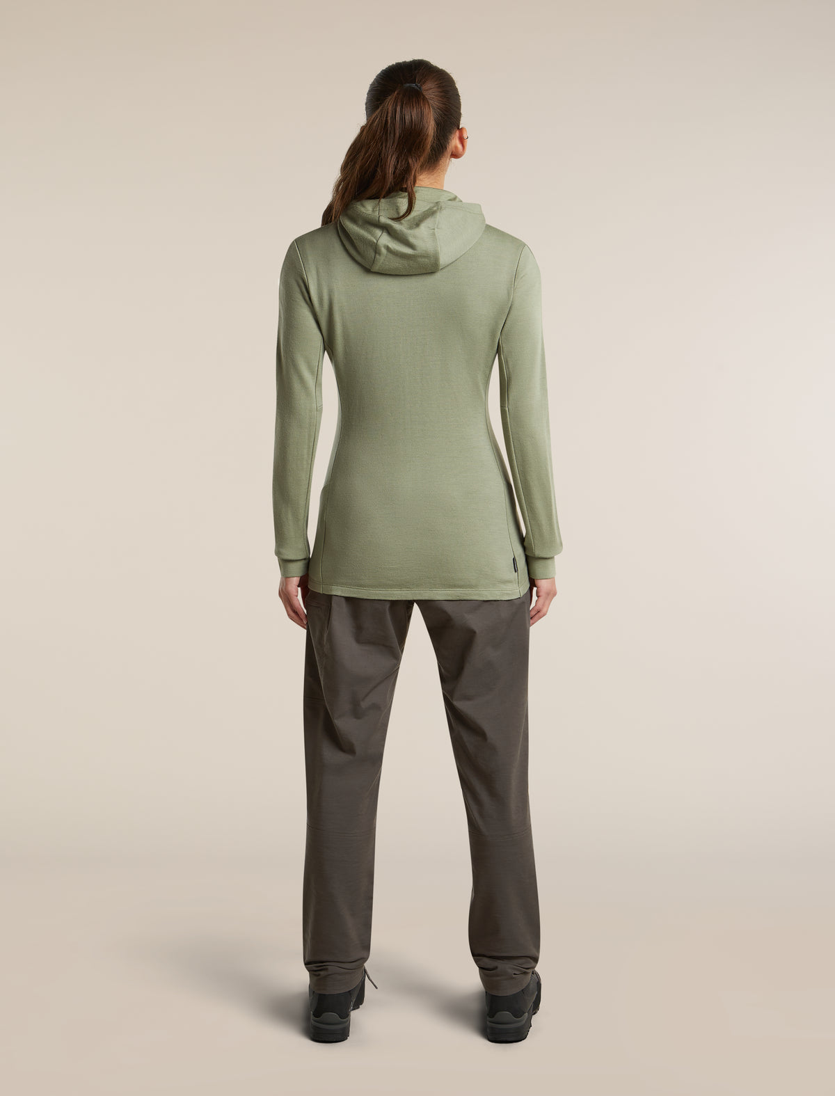 Haut à capuche, manches longues et glissière 260 Quantum en mérinos Women's  - 8