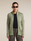icebreaker Women's Merino 260 Quantum Long Sleeve Zip Hoodie Lichen WOMEN - 5