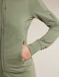 Haut à capuche, manches longues et glissière 260 Quantum en mérinos Women's  - 9
