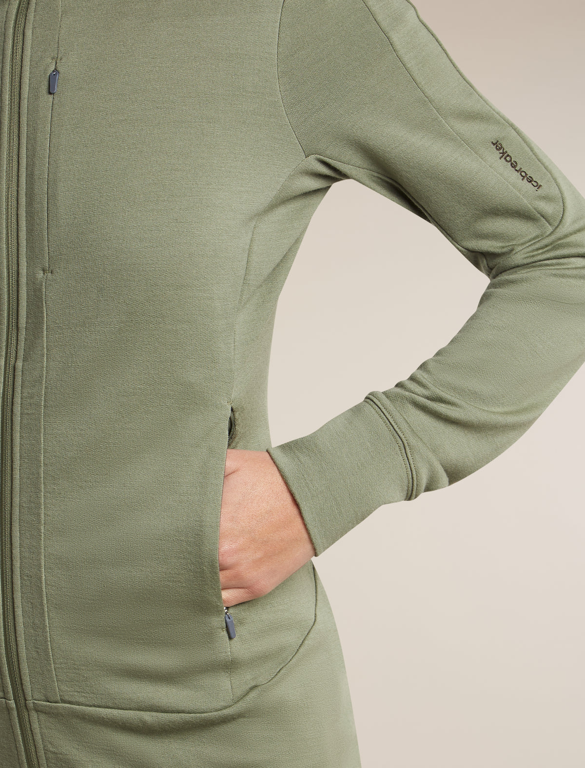 Haut à capuche, manches longues et glissière 260 Quantum en mérinos Women's  - 9