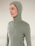 Women's Merino 260 Quantum Long Sleeve Zip Hoodie Oil/Black/Silver - 6