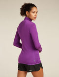 Women's Merino Blend 200 Realfleece™ Descender Long Sleeve Half Zip Top Passion - 2
