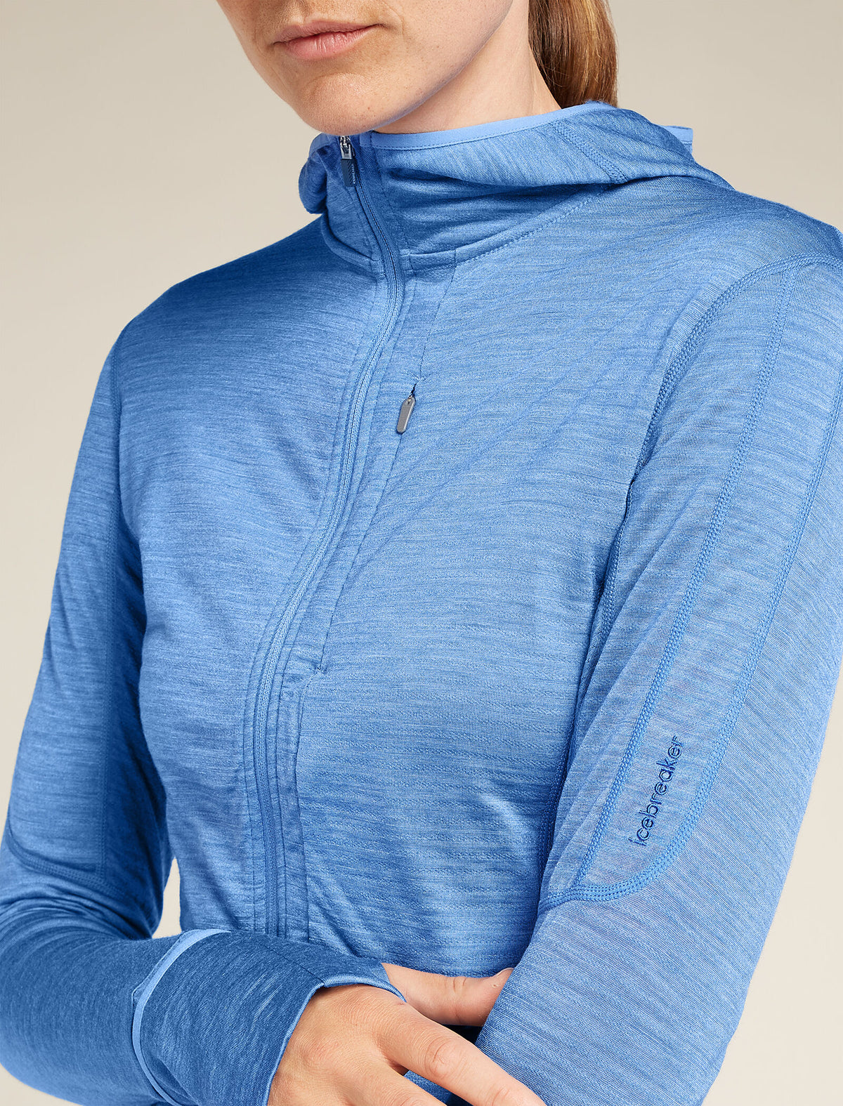 Women's Merino Blend 200 Realfleece™ Descender Long Sleeve Zip Hoodie Baja - 5