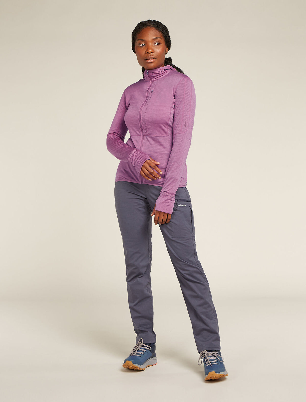 Women's Merino Blend 200 Realfleece™ Descender Long Sleeve Zip Hoodie Deco - 3