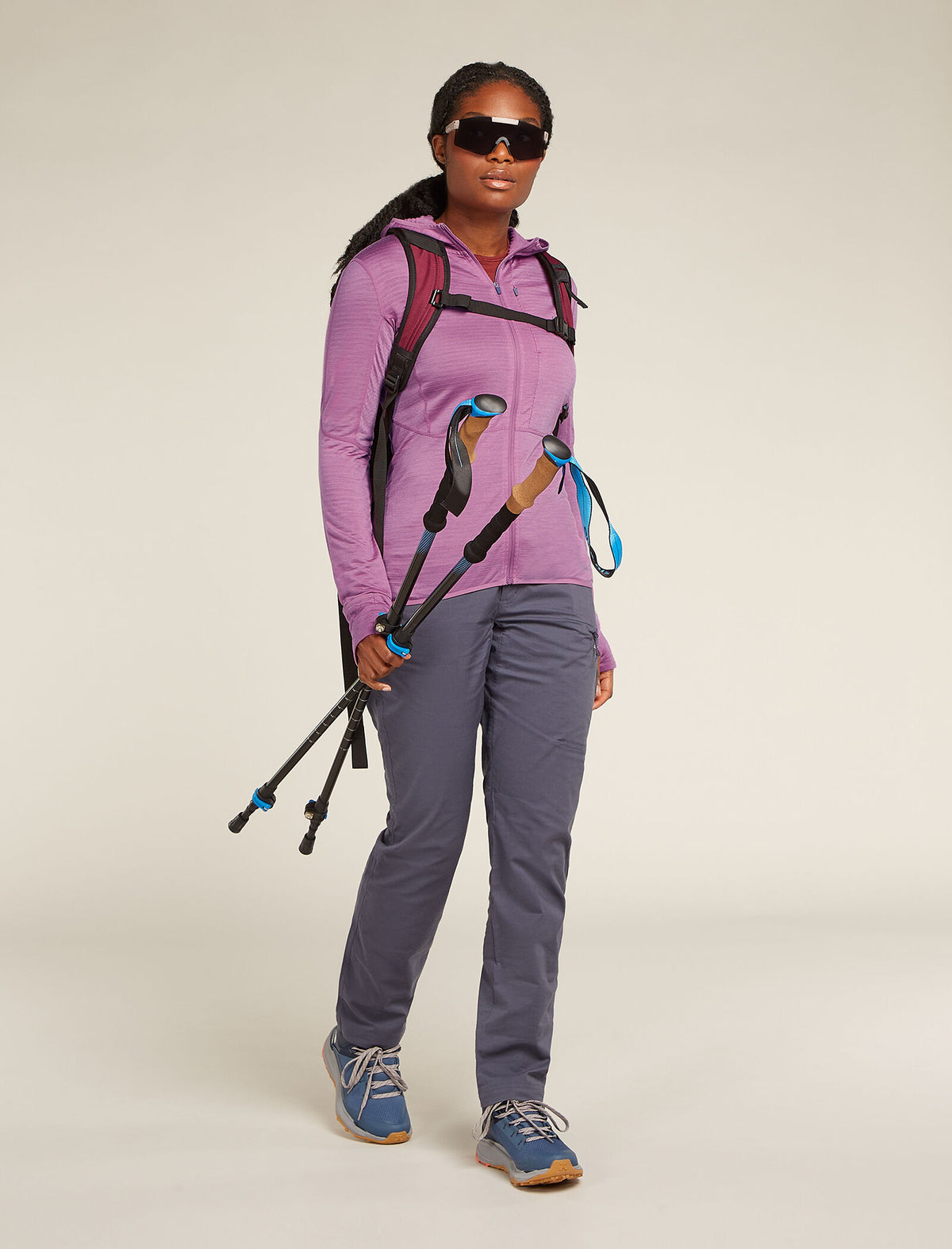 Women's Merino Blend 200 Realfleece™ Descender Long Sleeve Zip Hoodie Deco - 4