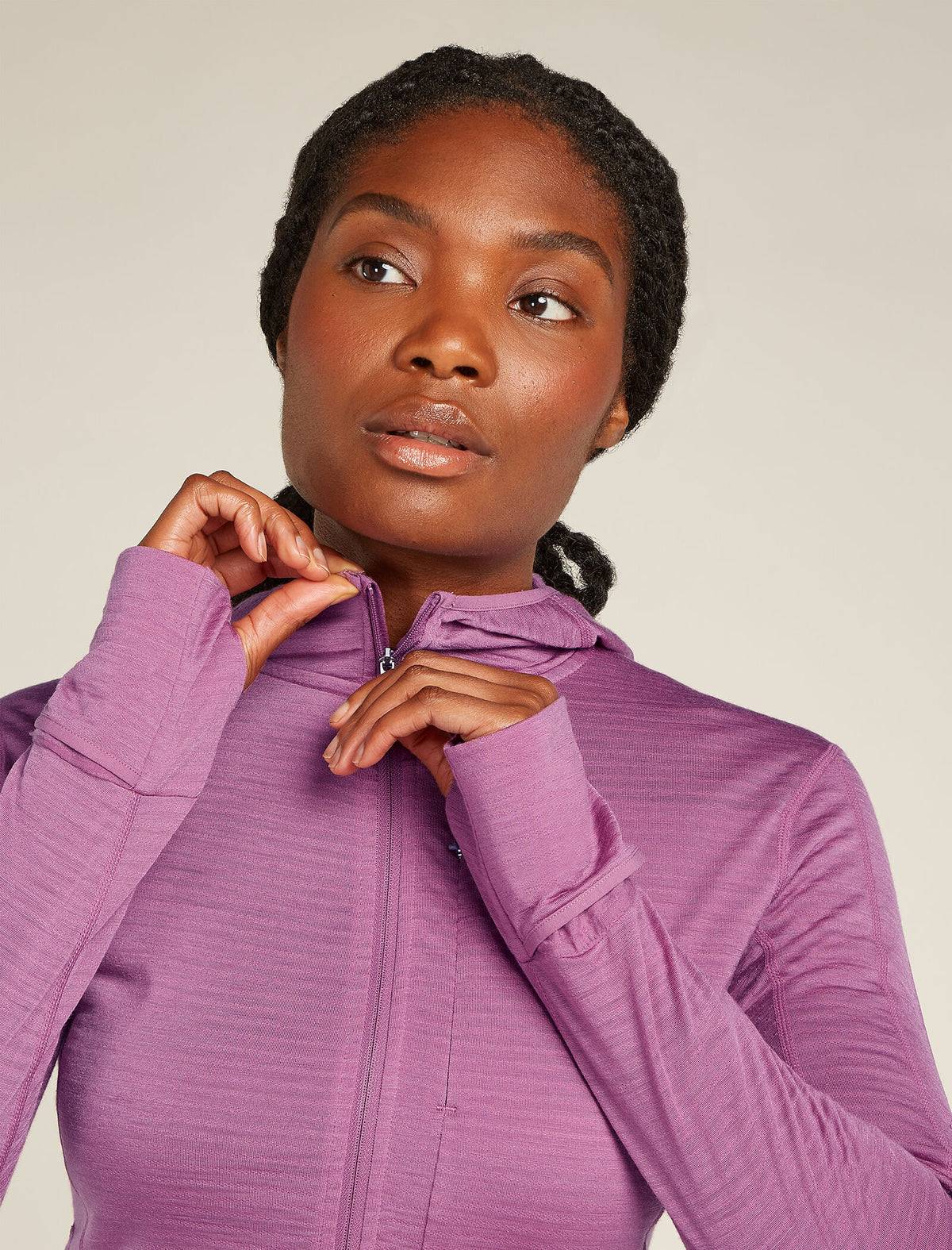 Women's Merino Blend 200 Realfleece™ Descender Long Sleeve Zip Hoodie Deco - 8